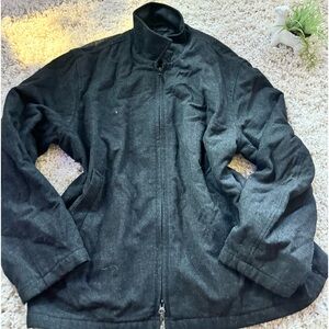 Structure Black fleece durable lined jacket with a zip up front. Size XL
